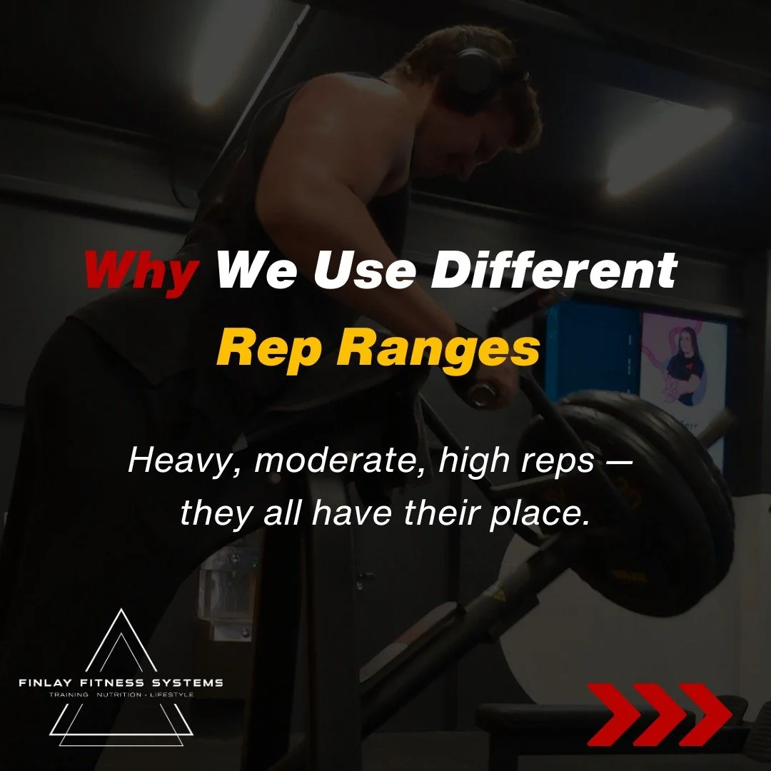 If you ever wonder why we do certain rep ranges, this is for you!

Heavy, moderate, and higher rep ranges all have their place. Low reps build raw strength, moderate reps maximise hypertrophy, and higher reps are great for building work capacity and 
