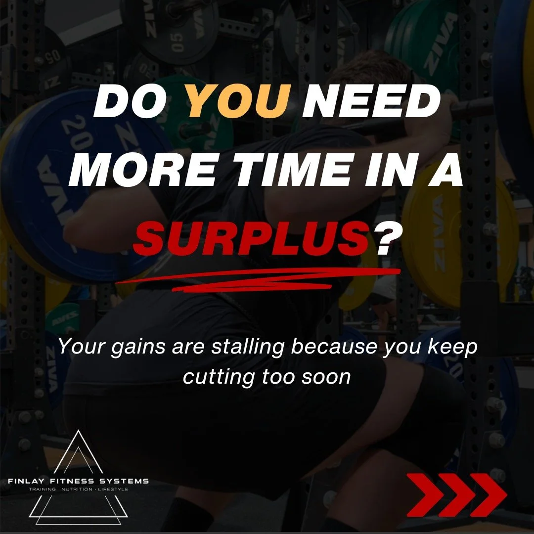 Most people don&rsquo;t spend enough time building before they cut.

Muscle growth takes months, not weeks. Staying in a surplus long enough gives your body the fuel to actually build muscle over time. 

If you&rsquo;re always dieting, you&rsquo;re g