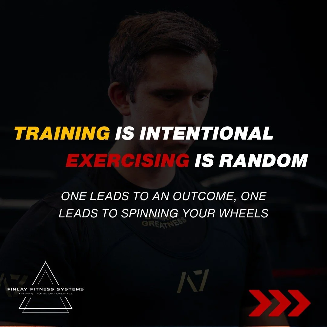 Despite what you might think, training and exercising aren&rsquo;t the same thing.

Exercising is random, you show up, sweat a bit, maybe burn some calories, but you&rsquo;re not really building towards anything. Training has intent. It&rsquo;s about