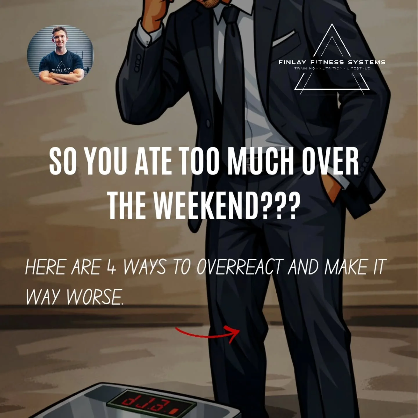 It happens.

What usually causes problems is not the extra food, it&rsquo;s how people react afterwards. People have this weird habit of going slightly of track and then deciding that completely crashing the train is better than adjusting back on pla