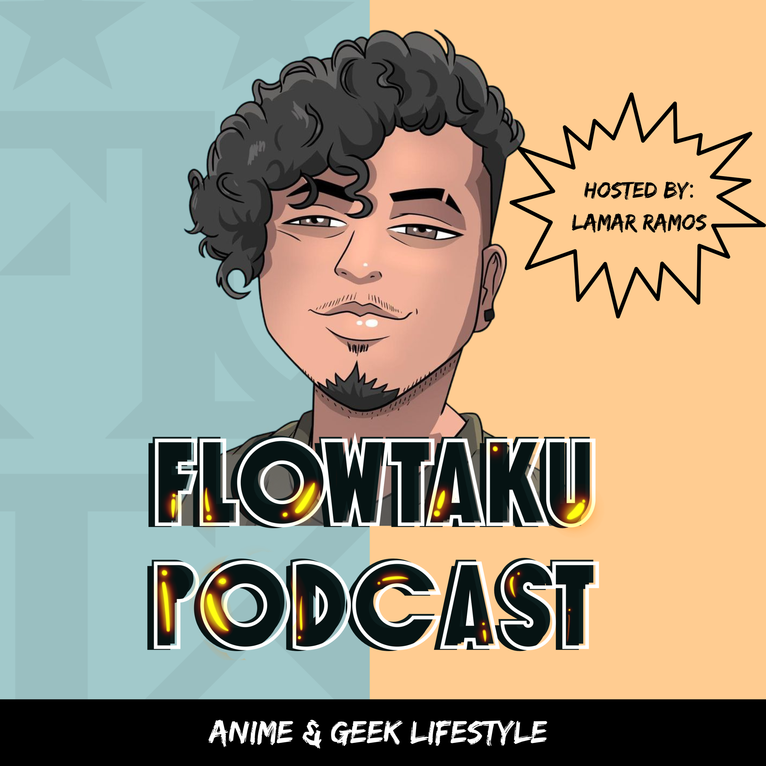 Flowtaku Season 3 Podasct cover with Portrait art by Zoner Graphic