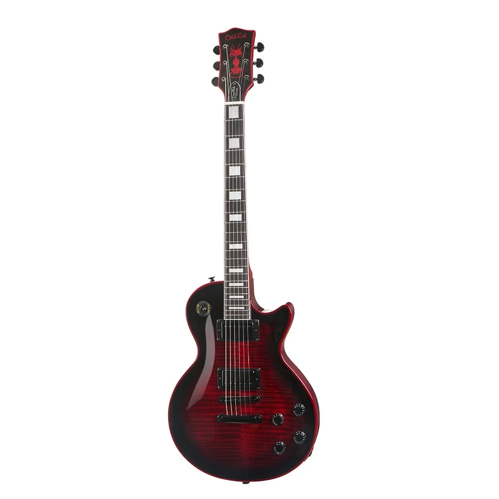 Chill Cat MOD SHOP Collection Bat Edition Vintage Red Widow Electric Guitar