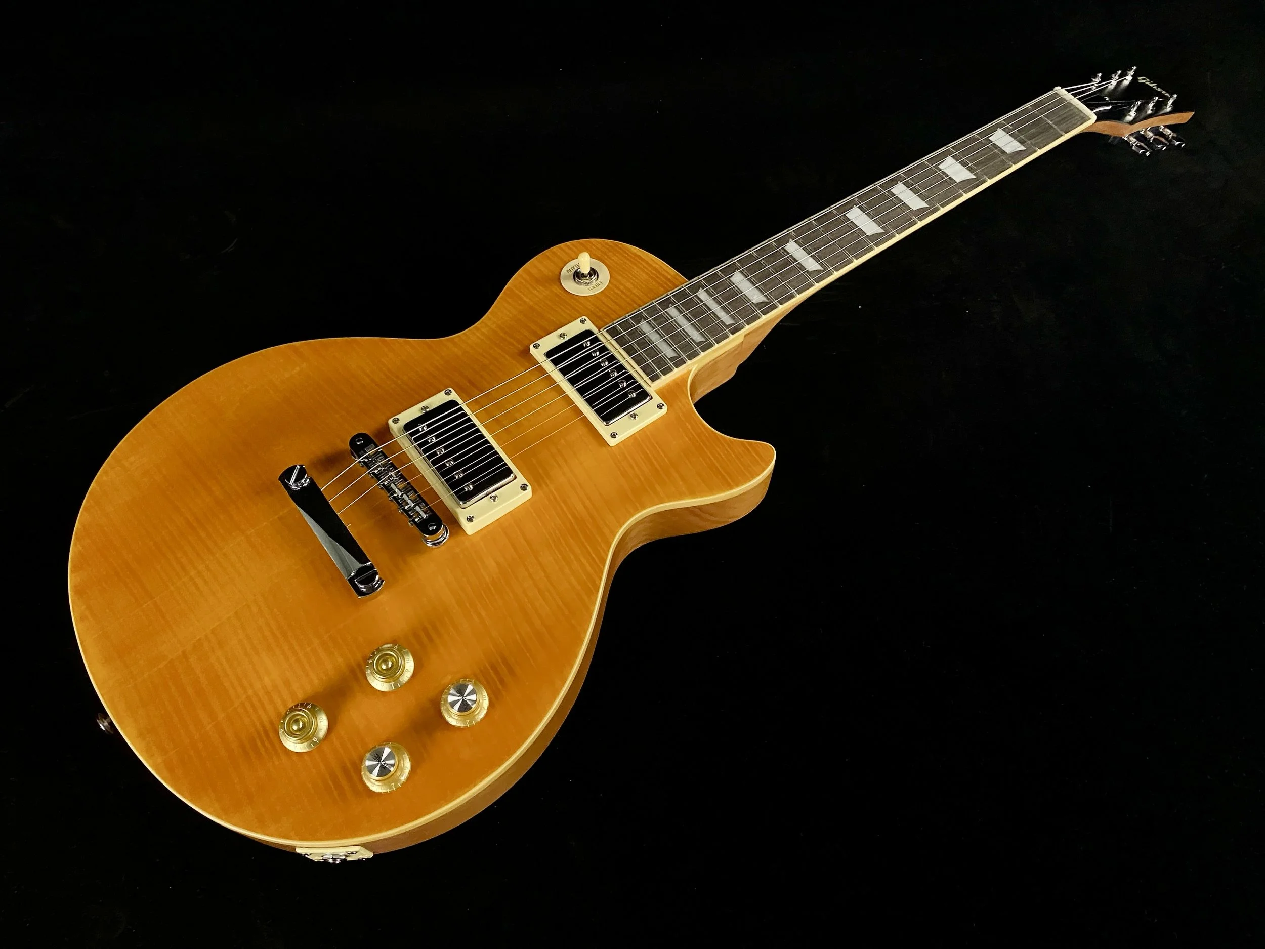 Non-relic " Greeny " Electric Guitar w Solid Maple Cap, 5A Plus Flame maple top , Frets nibs, Nashville Bridge, Bone nut