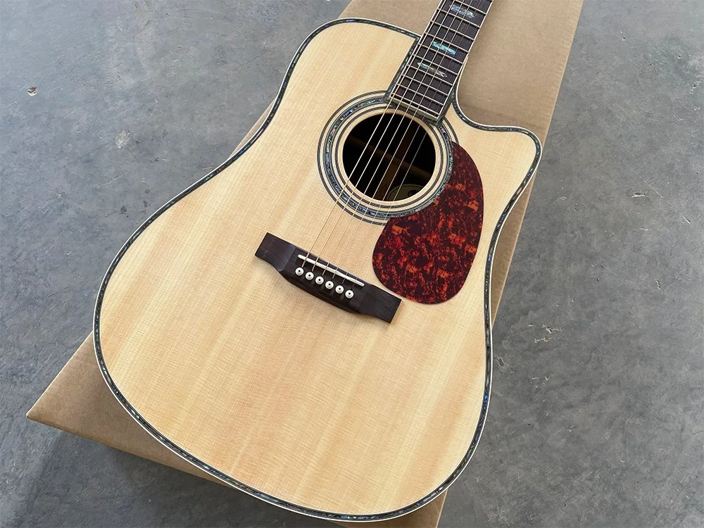 Nature D45 Cutaway Acoustic Guitar w Solid Spruce Top, Laminated rosewood back&sides