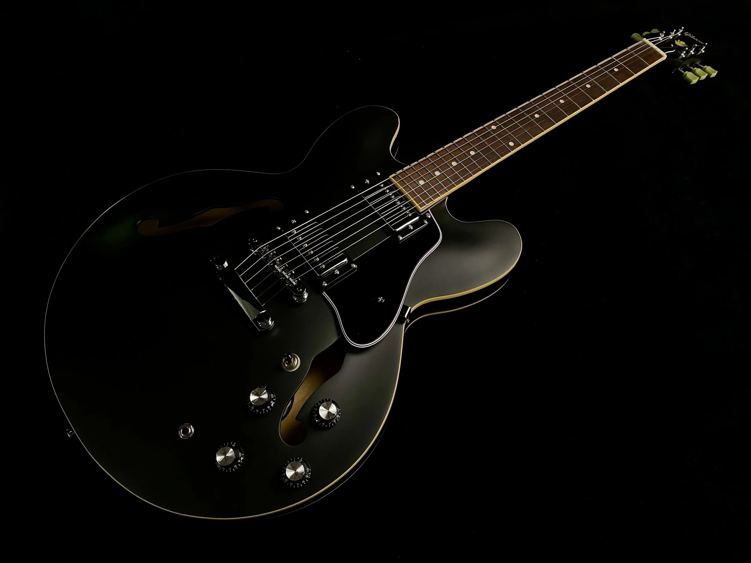 Nitro Finish Custom Murphy Lab '61 ES-335  Antique Ebony Electric Guitar w Stainless Steel frets w ball ends