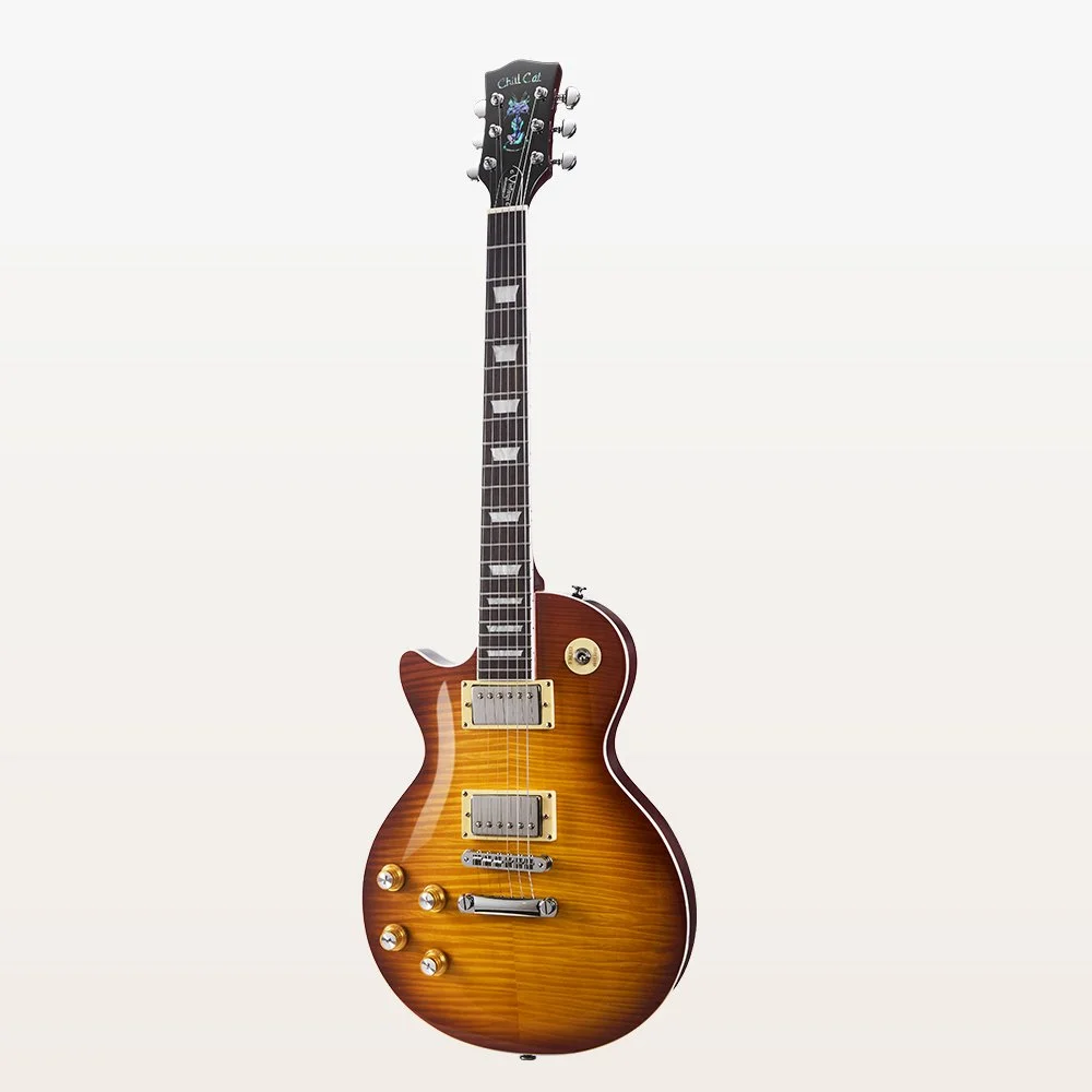 Chill Cat Left Handed Vintage Standard Honey Burst Electric Guitar