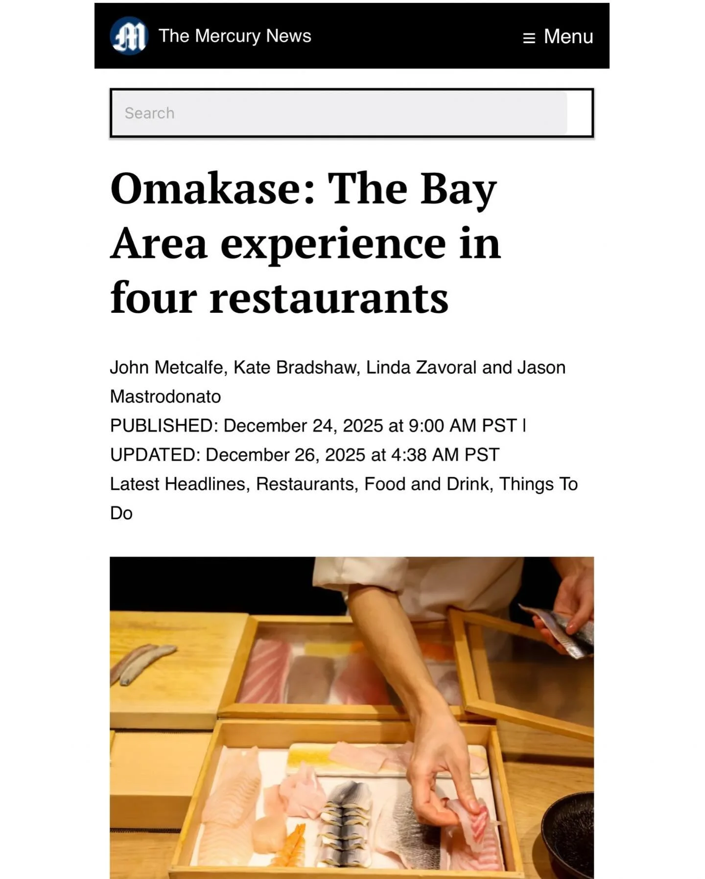 Thank you from the bottom of our hearts for the recognition. &ldquo;Tancho is a humble, low-key sushi restaurant dedicated to presenting a traditional Japanese omakase in its most sincere and authentic form,&rdquo; Noah, the owner, says. &ldquo;Our p