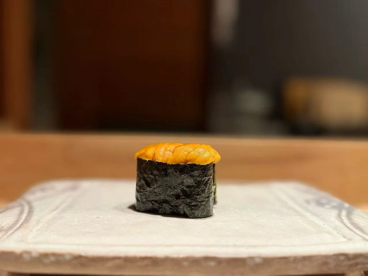 Uni in gunkan style.
Soft, rich, and full of ocean sweetness, wrapped in a form that lets the uni shine in its purest expression. Simple, luxurious, and always satisfying.

#TanchoOmakase #CastroValleyEats #SanRamonEats #EastBayEats #EastBayOmakase