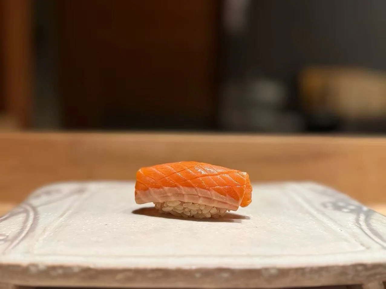 Tancho Omakase: Umi Masu, ocean trout.
Beautiful flavor, clean richness, and a soft, elegant texture that makes it a deeply satisfying piece of sushi.

#IkiOmakase #PaloAltoEats #MenloParkEats #BayAreaOmakase #PaloAltoFood