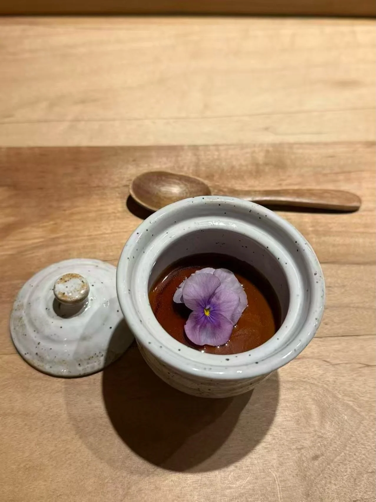 Tancho homemade panna cotta dessert.
The flavor changes with the seasons, bringing a different expression each time&mdash;light, smooth, and a sweet finish to the omakase experience.

#TanchoOmakase #CastroValleyEats #SanRamonEats #EastBayEats #EastB