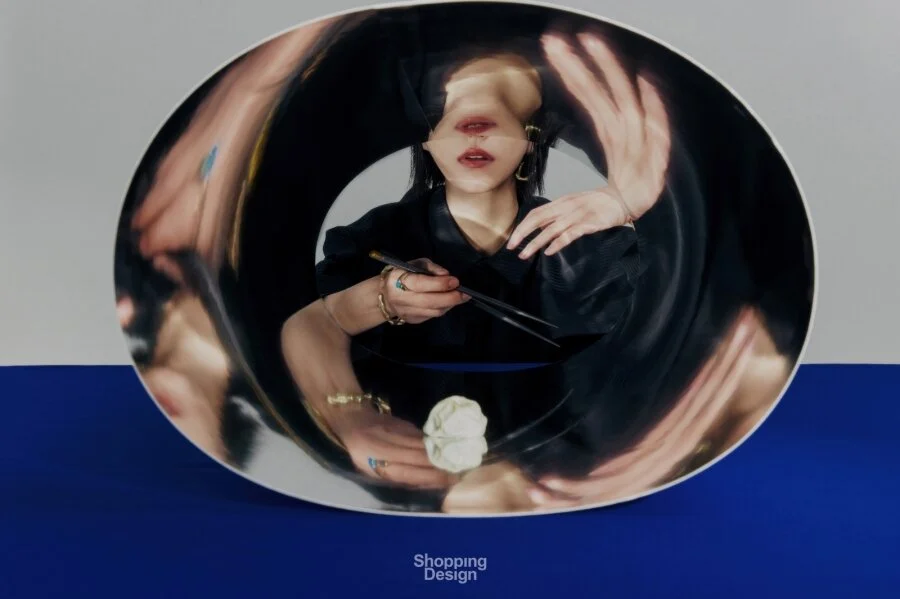 Fran Chen wearing all jewelry by cXc in Shopping Design Issue 138