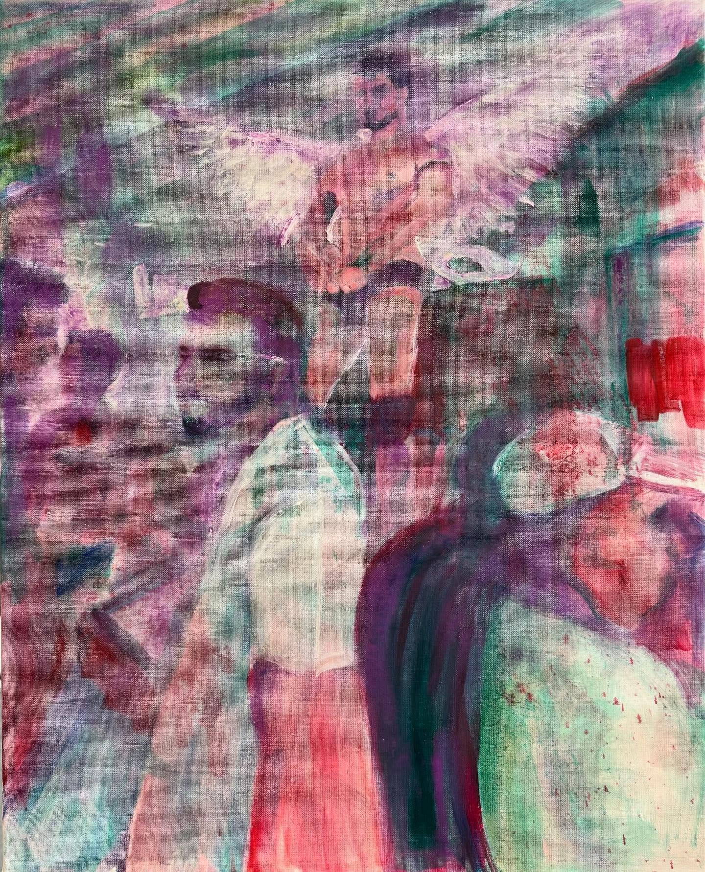 Angels study. Oil on canvas. 18 x 24&rdquo;