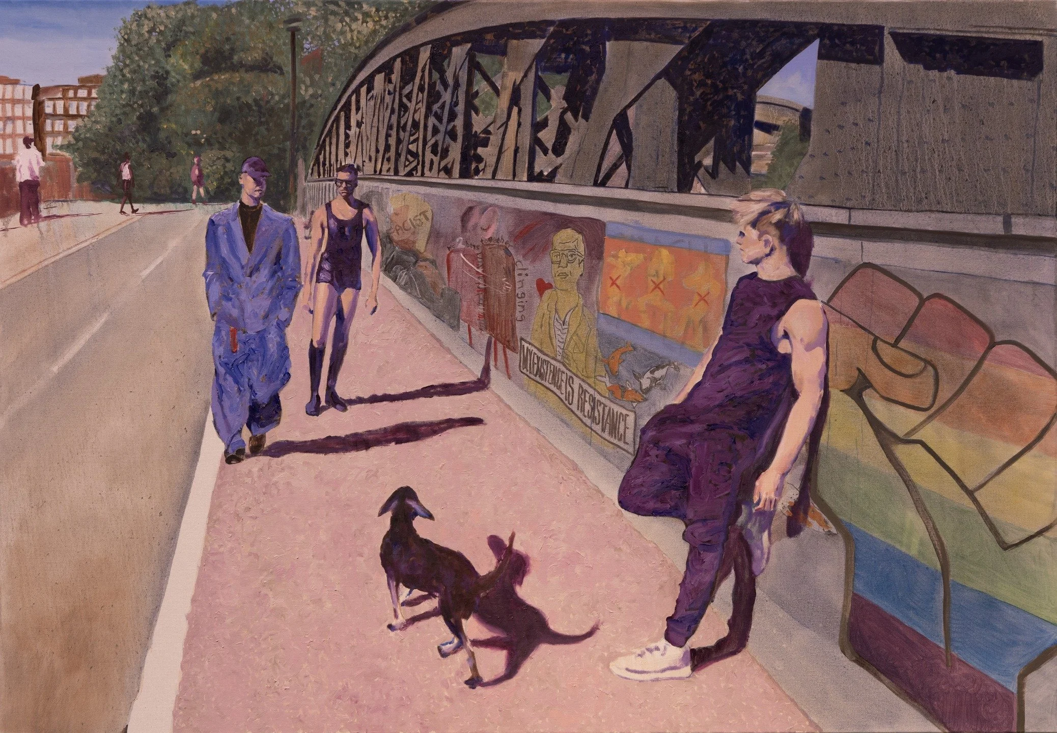 &quot;Le Pont de l'Espoir&quot; (The Bridge of Hope), after Caillebotte (2nd image). A painting responding to the ongoing debate about how to interpret Caillebotte&rsquo;s Le Pont de l&rsquo;Europe.

My version imagines how it might have looked in a 