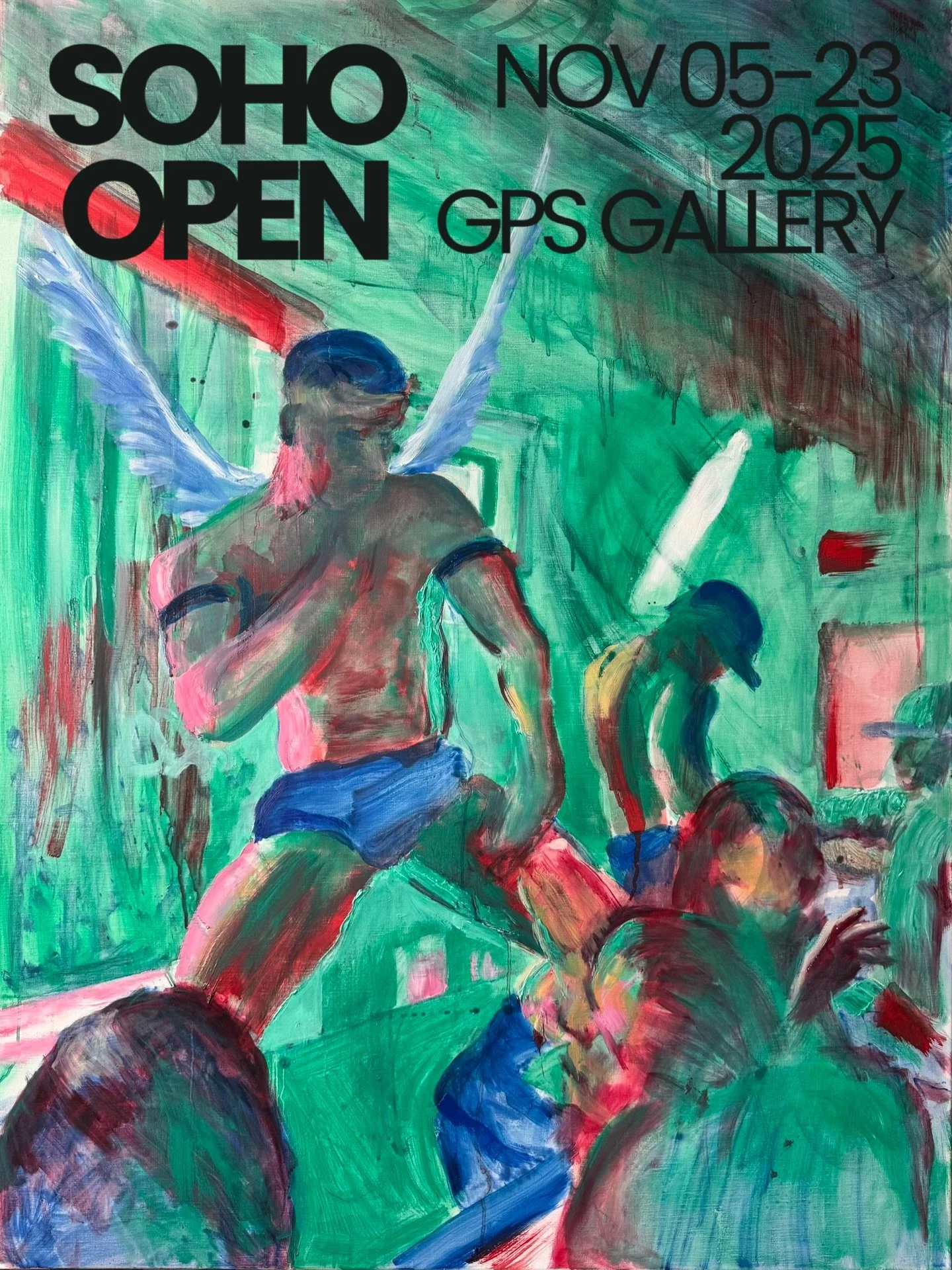 This painting from my Heaven and Angels series will be on show in the Soho Open which will exhibit work from 97 artists (from 2500 submissions) at Great Pulteney Street Gallery from 5 November &ndash; 23 November 2025. #sohoopen #angels