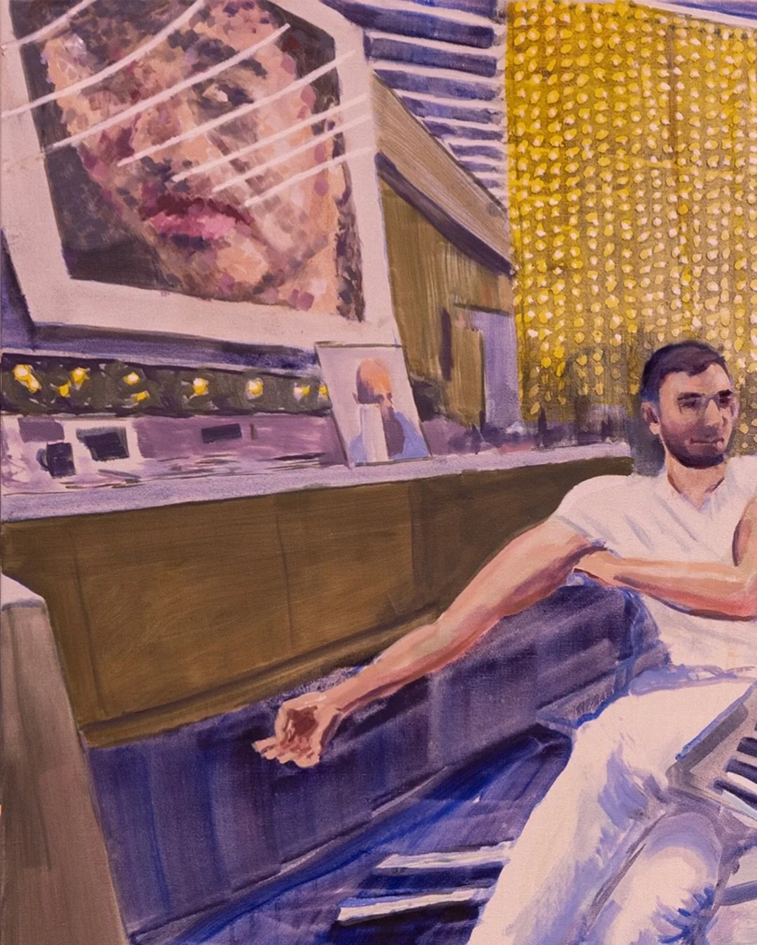 A small section of a recently completed new oil painting&hellip; that will feature in *Uncultivated Gods* &hellip; trying to paint a &ldquo;loose&rdquo; version of a Chuck Close was &ldquo;fun&rdquo; 😛