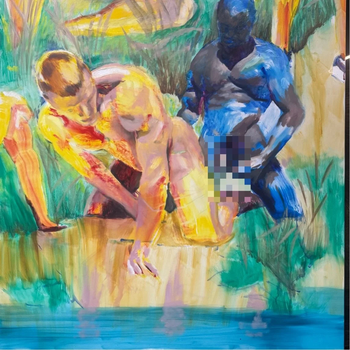 Study for a larger painting, inspired by Michelangelo