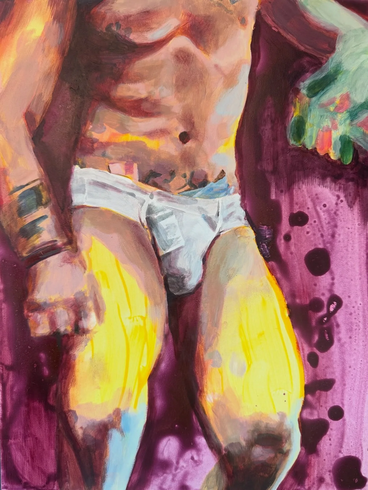 Study of Dancer (II). Acrylic on board. 12x16&rdquo;.