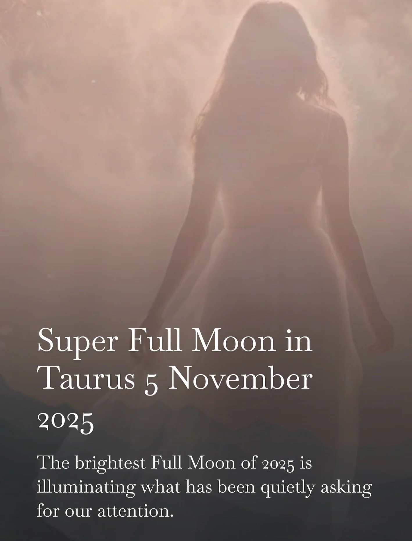 Taurus teaches us that embodiment is not a concept &mdash; it&rsquo;s a devotion.

It&rsquo;s the slow sip of morning light, the warmth of your feet against the ground, the way you let yourself soften into the weight of your own being.

This Full Moo