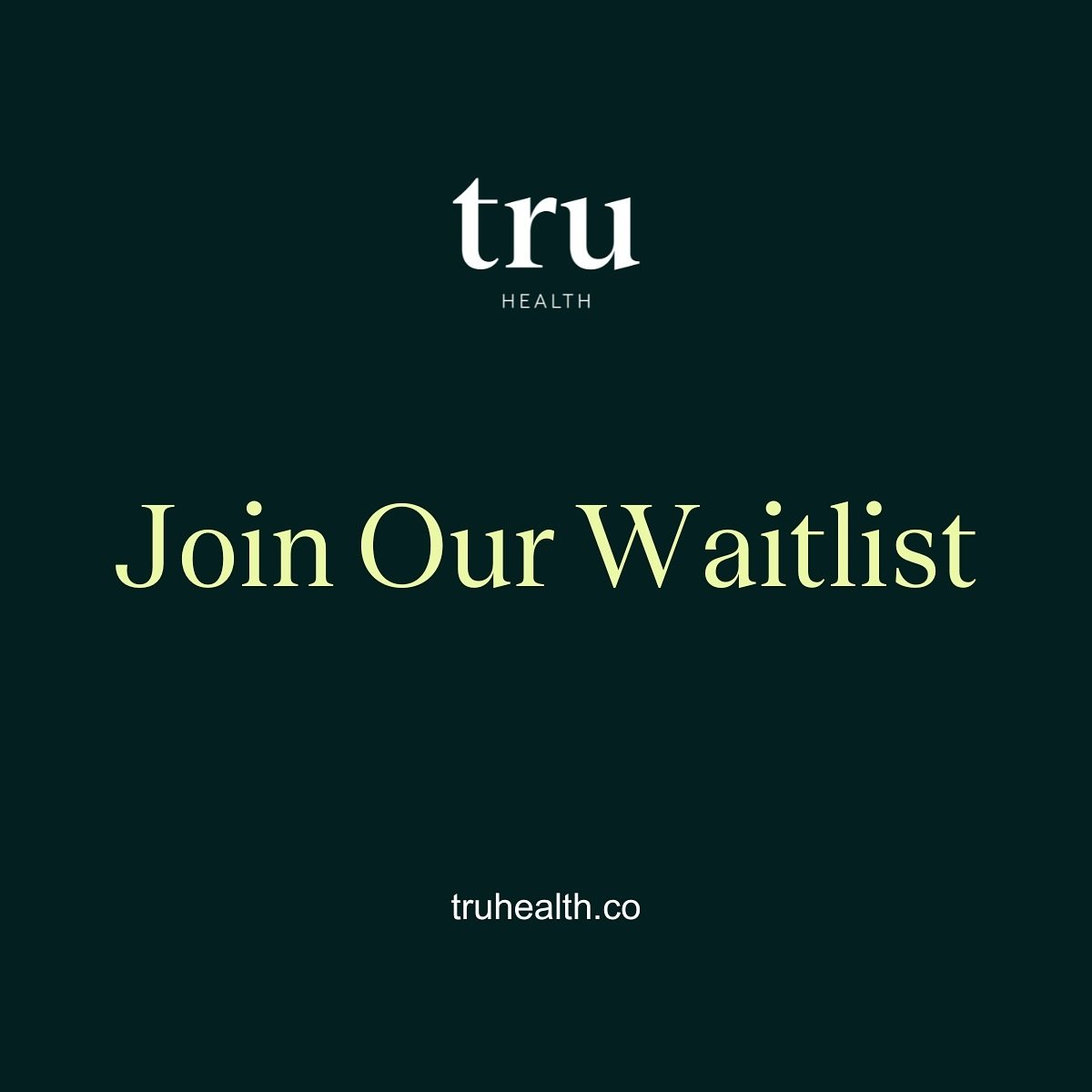 ✨📣 EXCITING NEWS!!! 📣✨

Opening the waitlist for our new venture Tru Health - a health tech start-up that will be launching this summer! 

I&rsquo;ve thoroughly enjoyed working with co-founders @amyofla and @ferguskerrigan to develop an advanced he