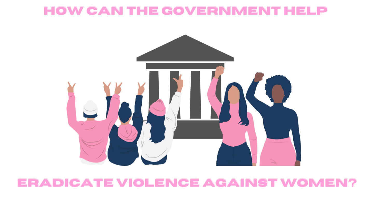 How can the government help eradicate violence against women?