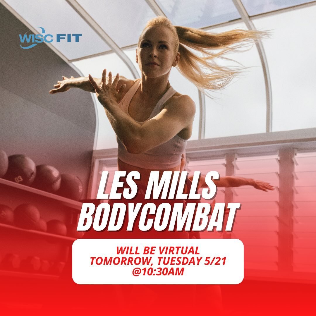 LesMills BodyCombat will be virtual tomorrow morning!
Come in and get a great workout that we&rsquo;ll set up for you on the Projector.

We might even ask Stephanie to poke her head in and yell at, I mean, ENCOURAGE you a bit! 😉 

#lesmillsbodycomba