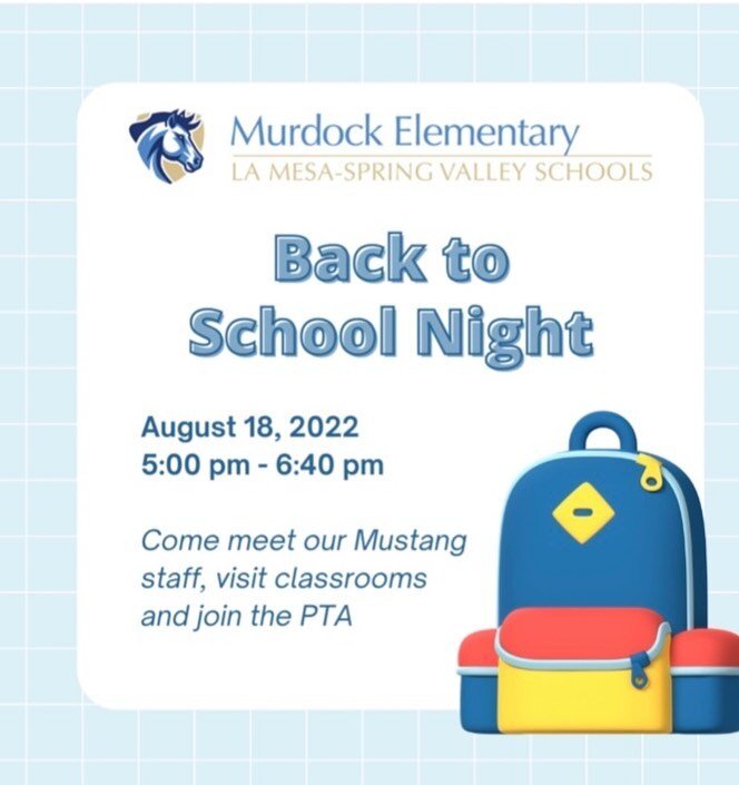 Get ready for back-to-school night for grades 1-6 on August 18 📚 

Please note:
🍎 TK and Kinder do NOT have back to school tomorrow evening; they had orientation last week so teachers will not be available 
🍎 Children CAN attend with parents
🍎Bot