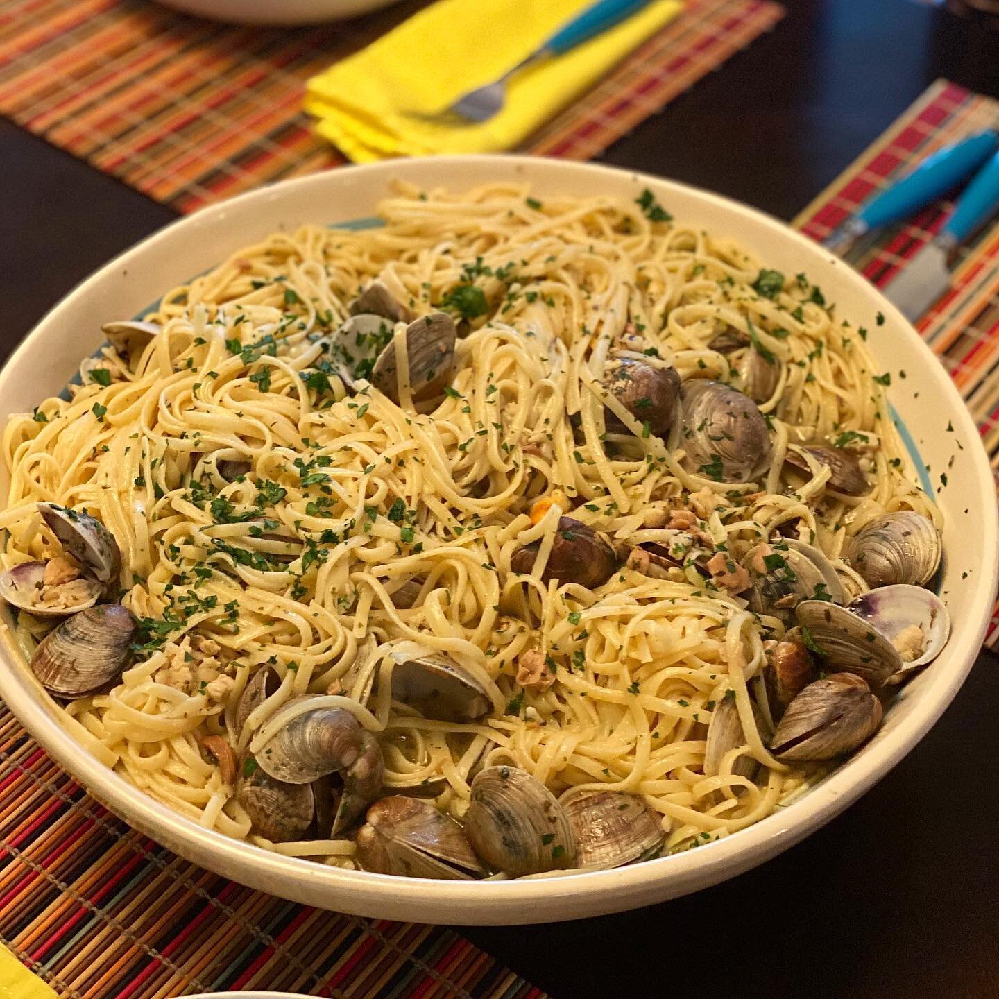Linguine with White Clam Sauce..🔥🔥 #family #recipe👨🏼&zwj;🍳 #pastalover #catering #cookingwithlove ❤️ #yum