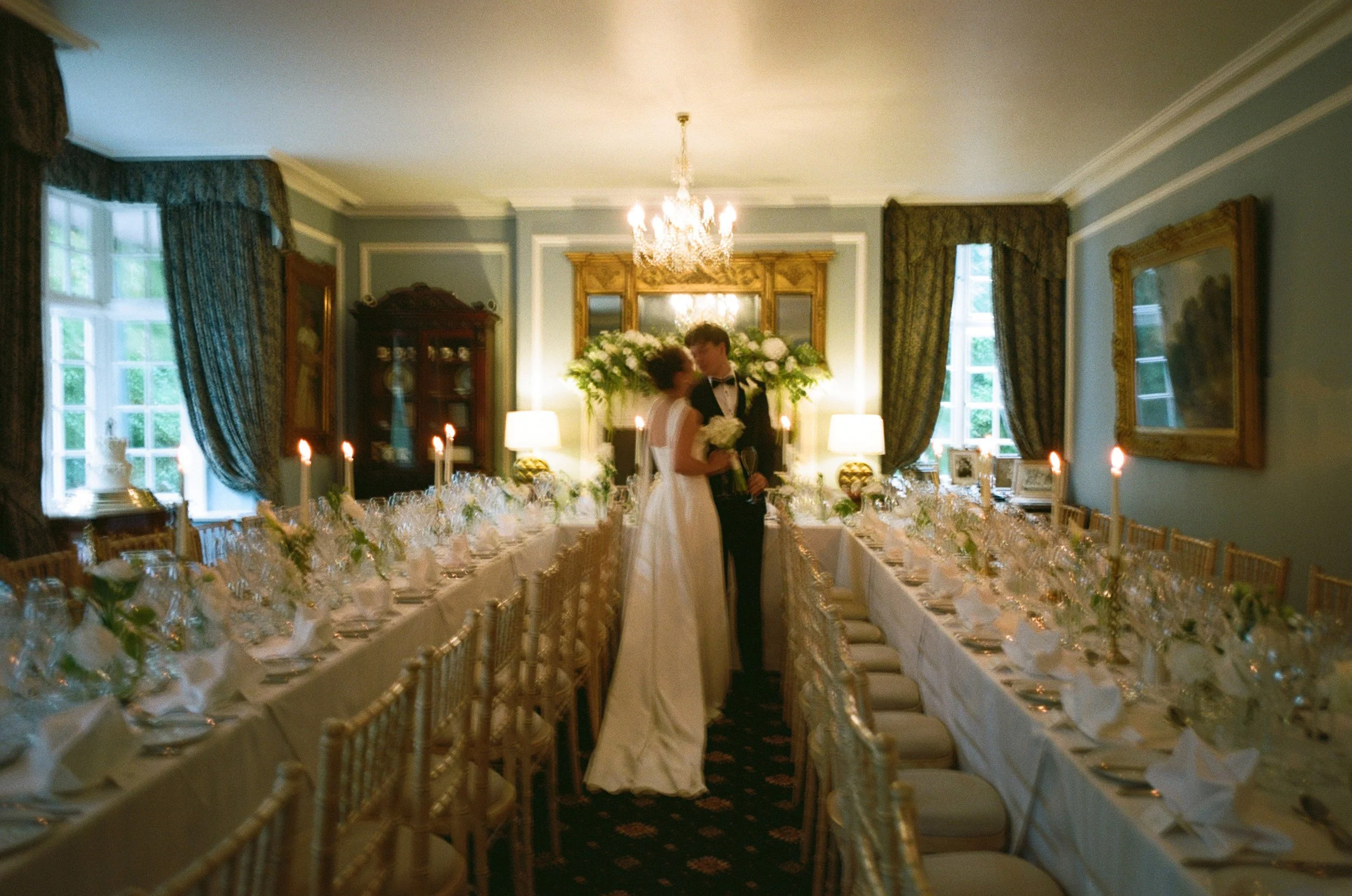 A Rainy Black Tie Wedding at Plas Dinas Country House