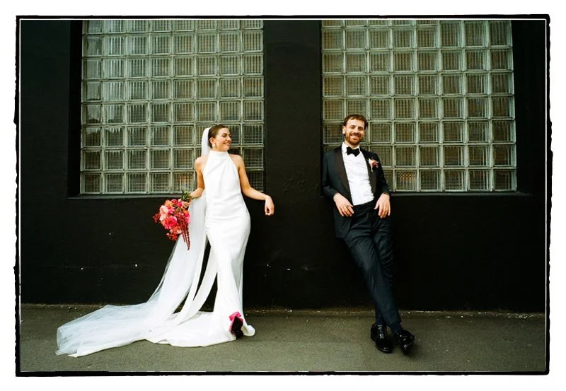 Couple portrait for Melissa & Jacob's wedding at Five Four Studios Manchester
