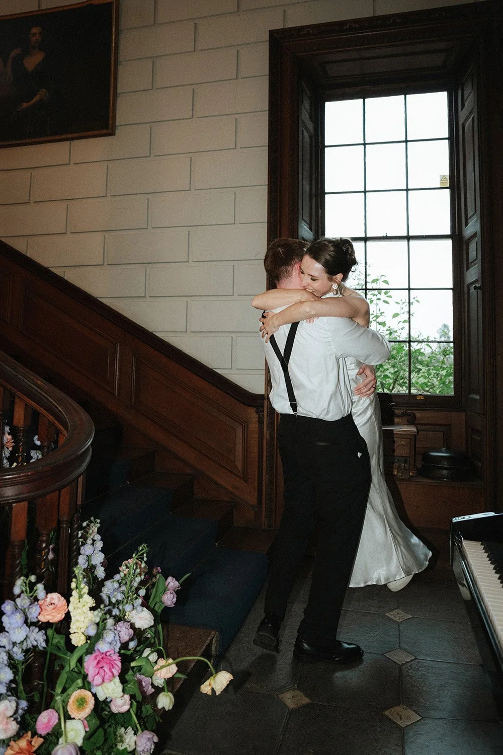 The first look for Holly & David's wedding at Davenport House in Bridgnorth  Shropshire
