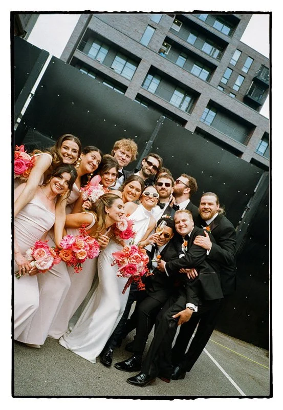 Bridal party shoot for Melissa & Jacob's wedding at Five Four Studios Manchester
