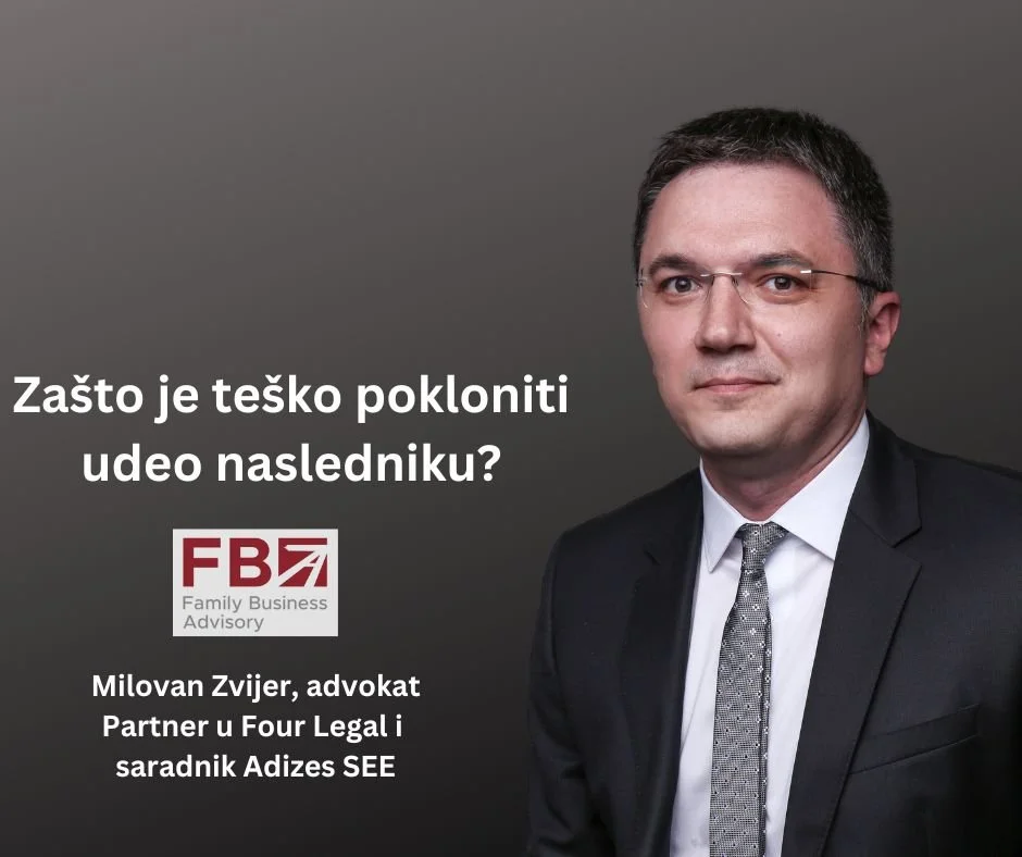 Zašto je teško pokloniti udeo nasledniku?
