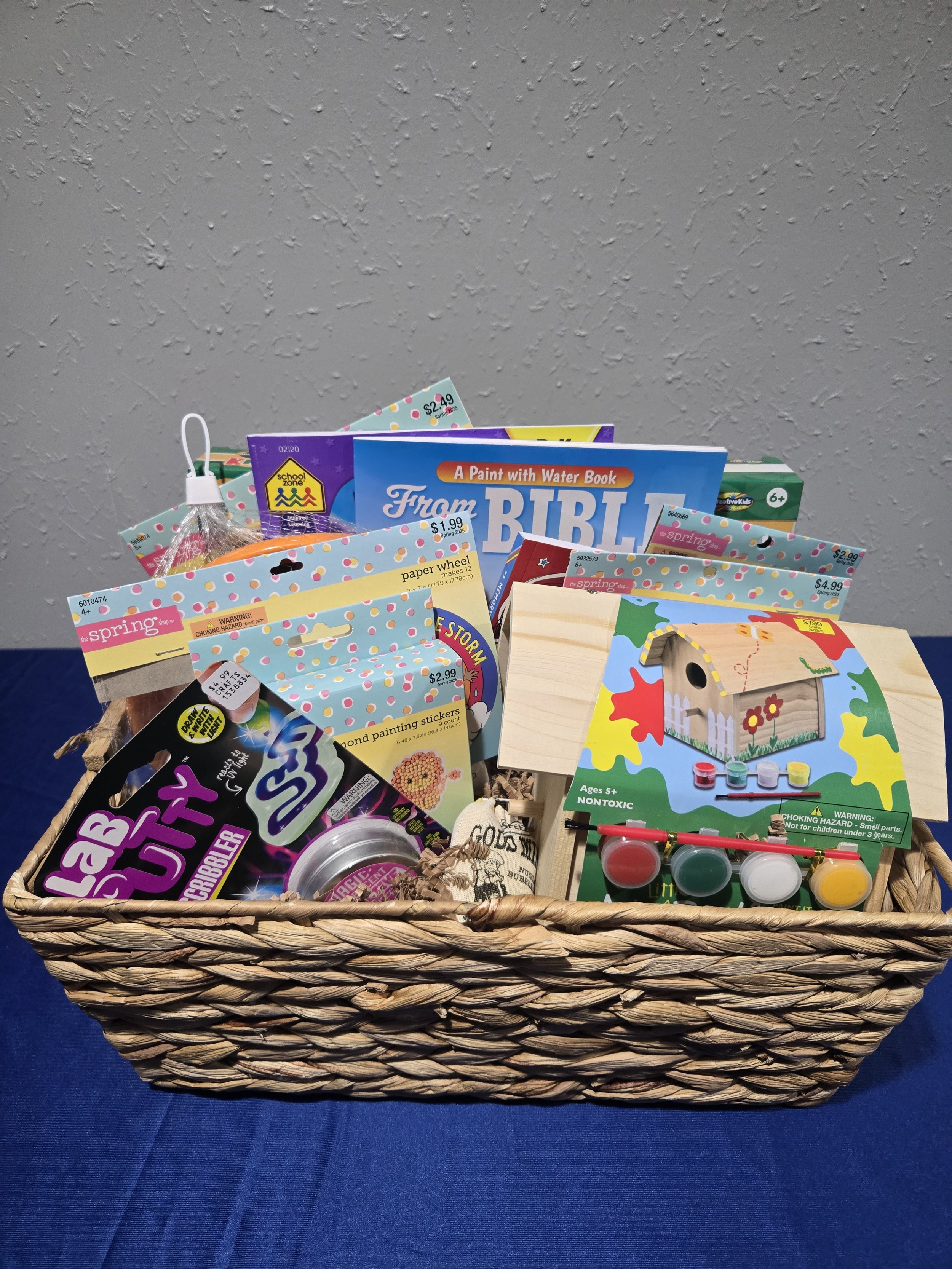 Gift basket - kid activities theme