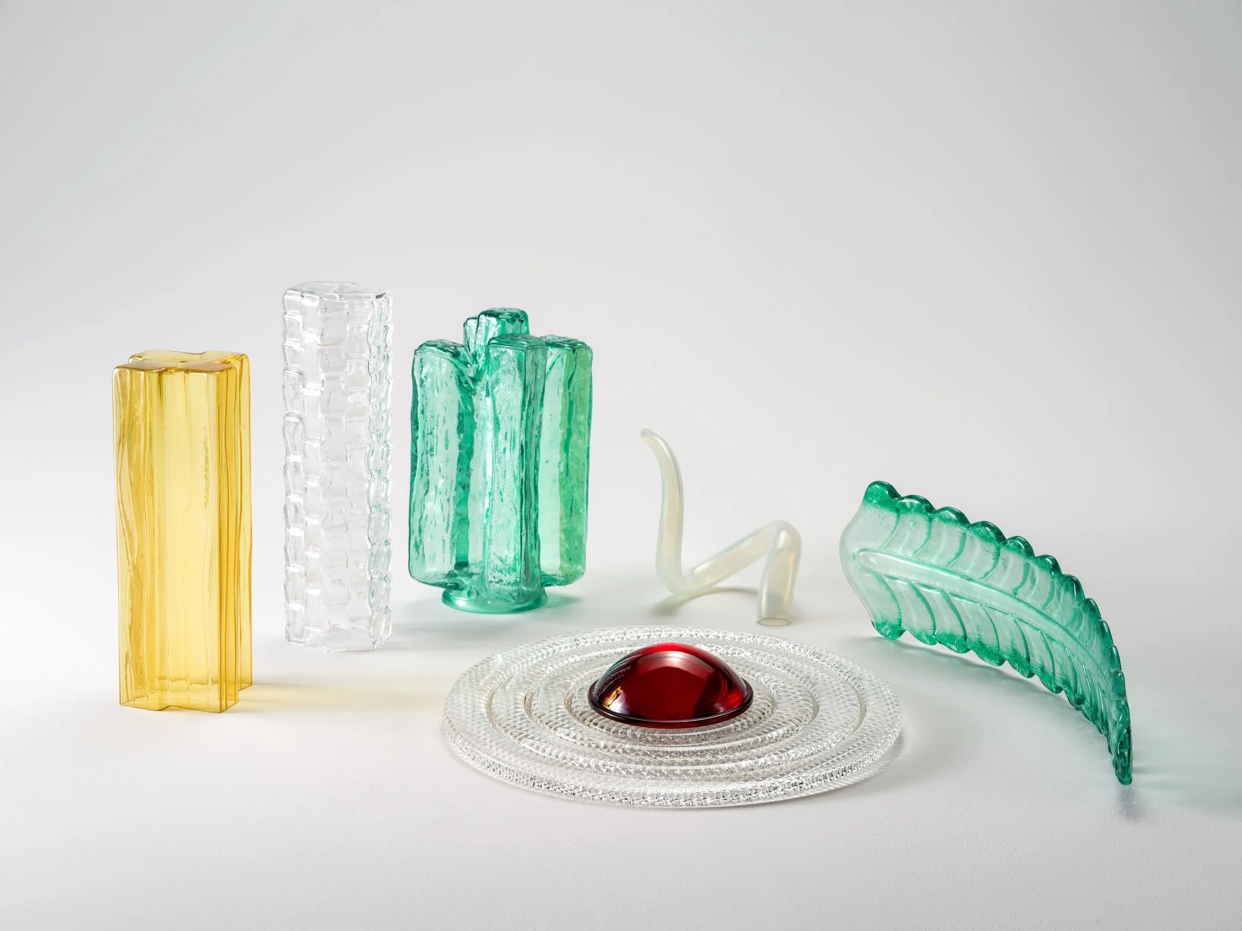 Cast Glass cubes with various sizes and colours