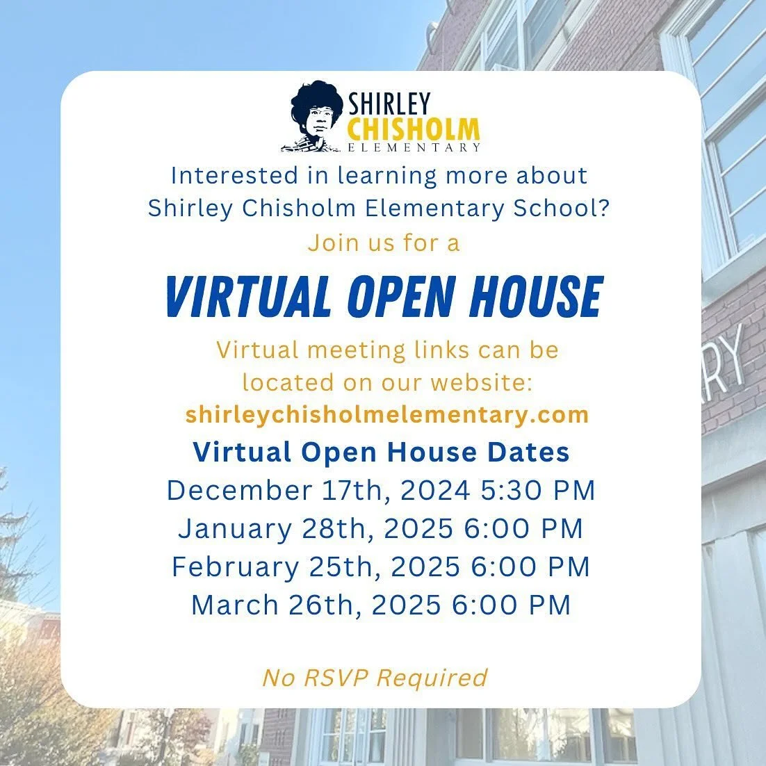 🏫 🗓️ Interested in learning more about Chisholm? Join us for a virtual open house&mdash; No RSVP required!