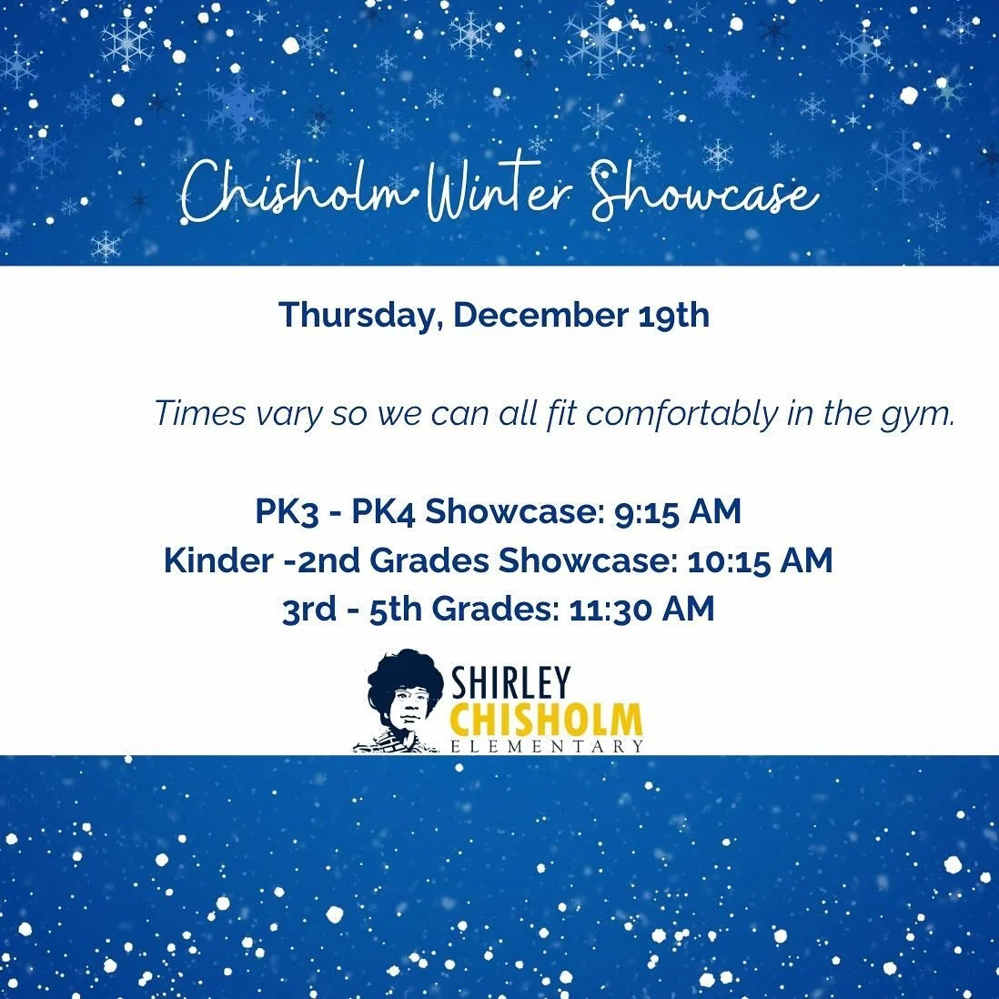 ❄️☃️ Mark your calendars for our annual Winter Showcase!