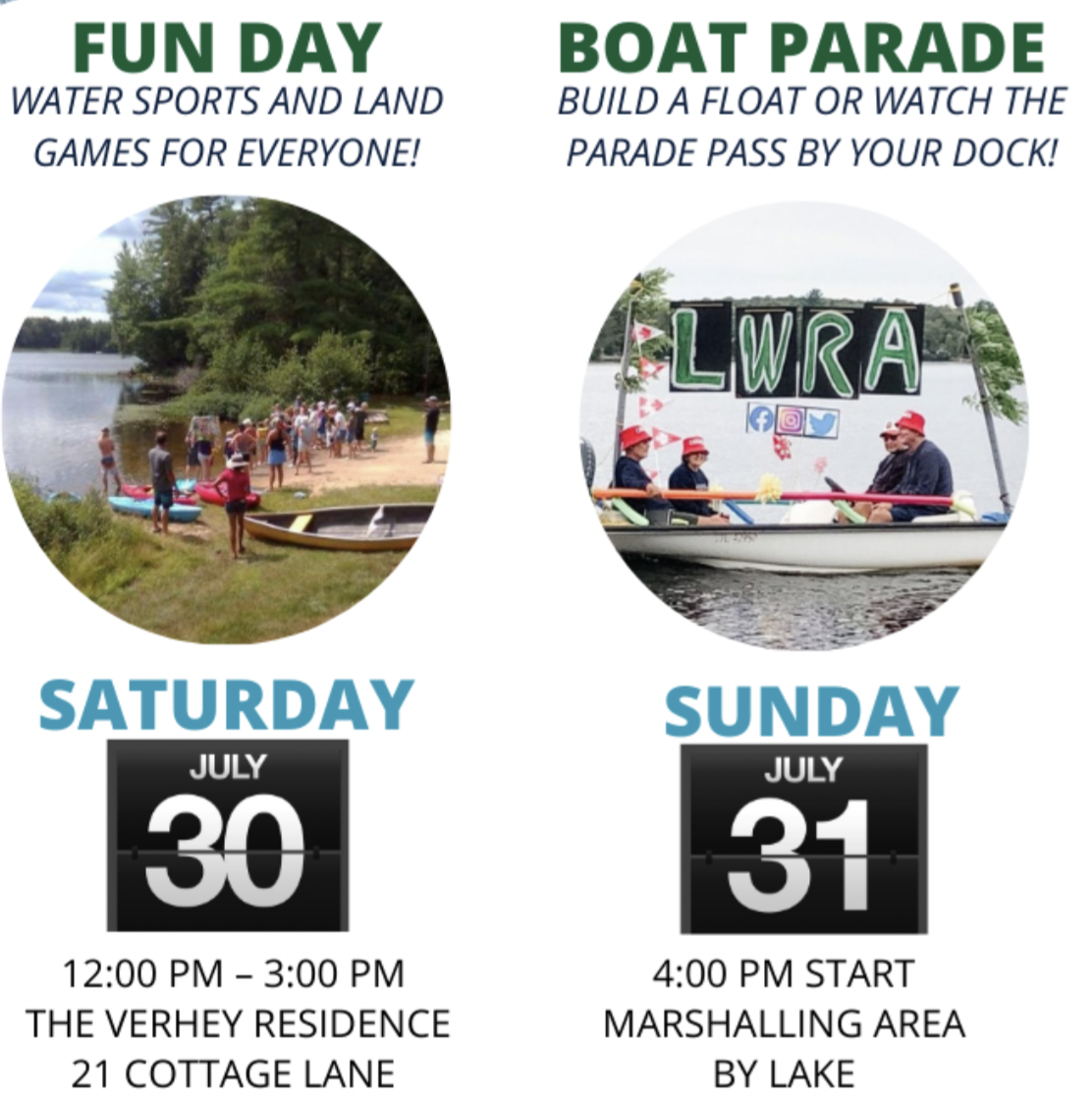 FUN DAY & BOAT PARADE ARE THIS WEEKEND!!!