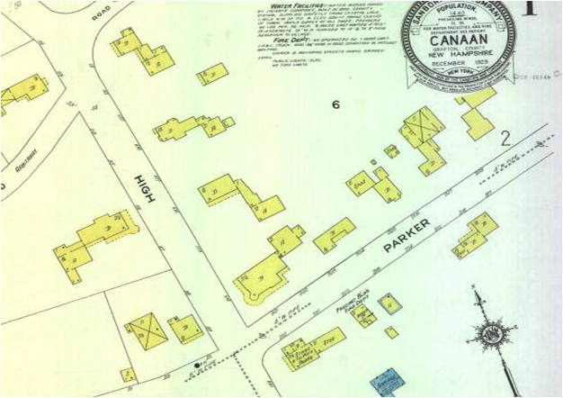  Sanborn map of Canaan, 1924 