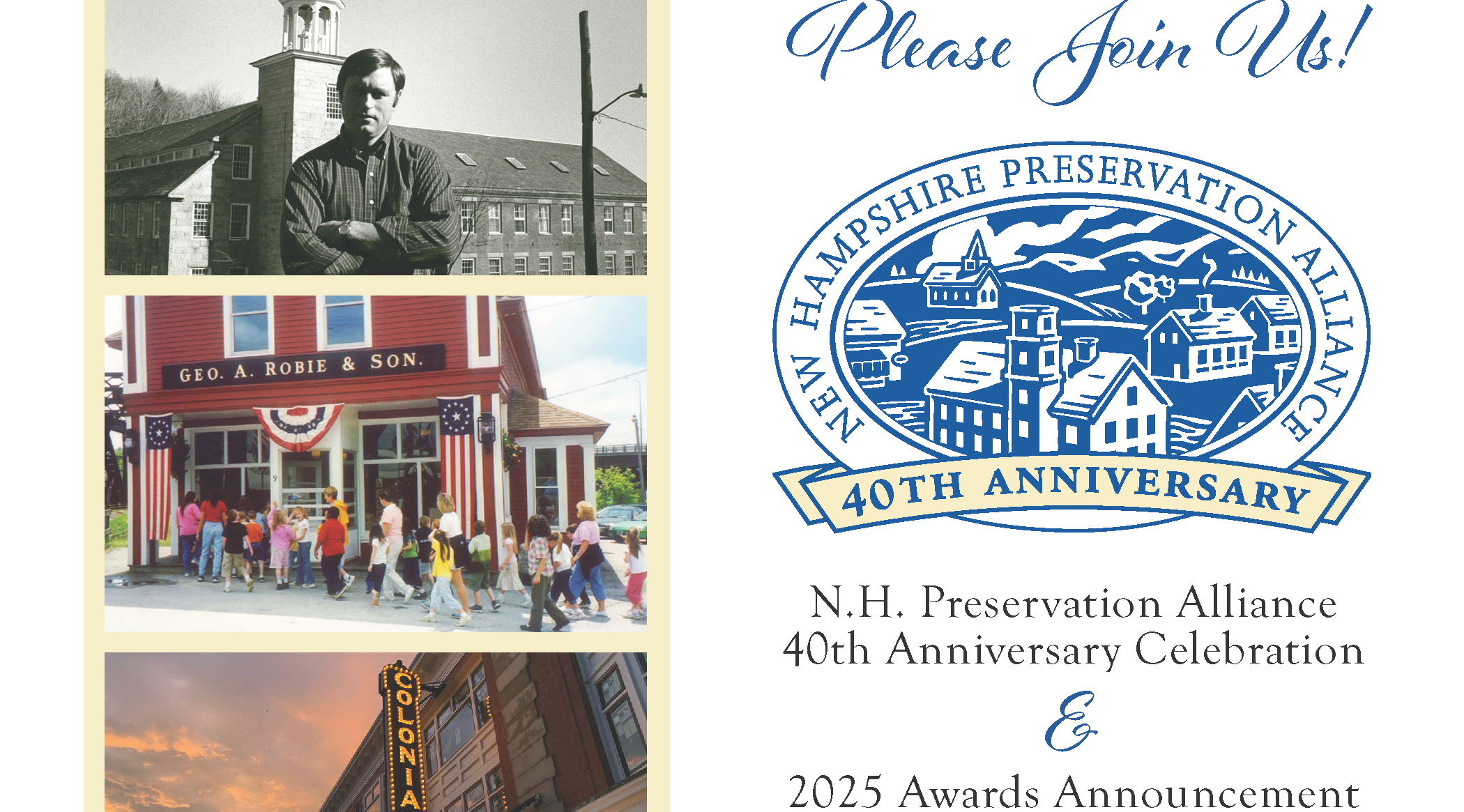 Forward at 40: N.H. Preservation Alliance 40th Anniversary Celebration &amp; 2025 Awards Announcement
