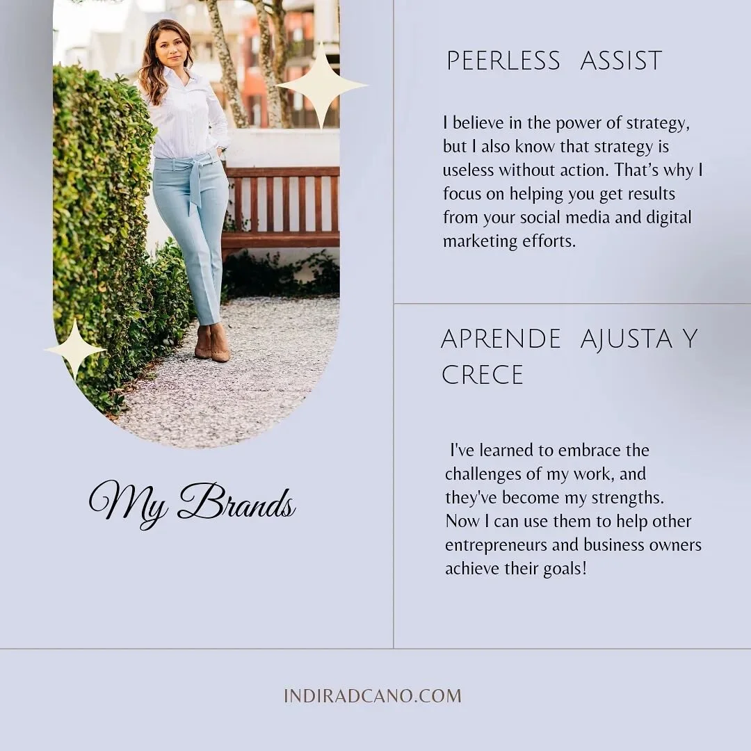 To create massive change, you have to cultivate small and realistic goals, one at a time. This is why I will help you develop a strategy that will keep you on track and moving forward. 

Building these two brands  I've learned how to be resourceful, 