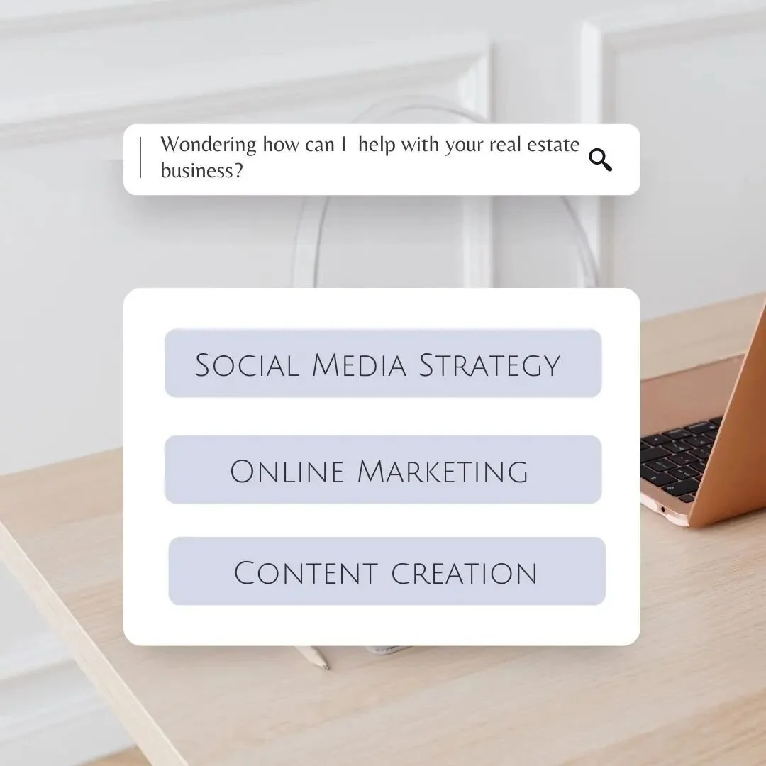If you're wondering how can I help with your real estate business, I will be delivering a taylor package just for your needs.
 I can help you with all your real estate needs from social media management to online marketing strategies and Virtual Assi