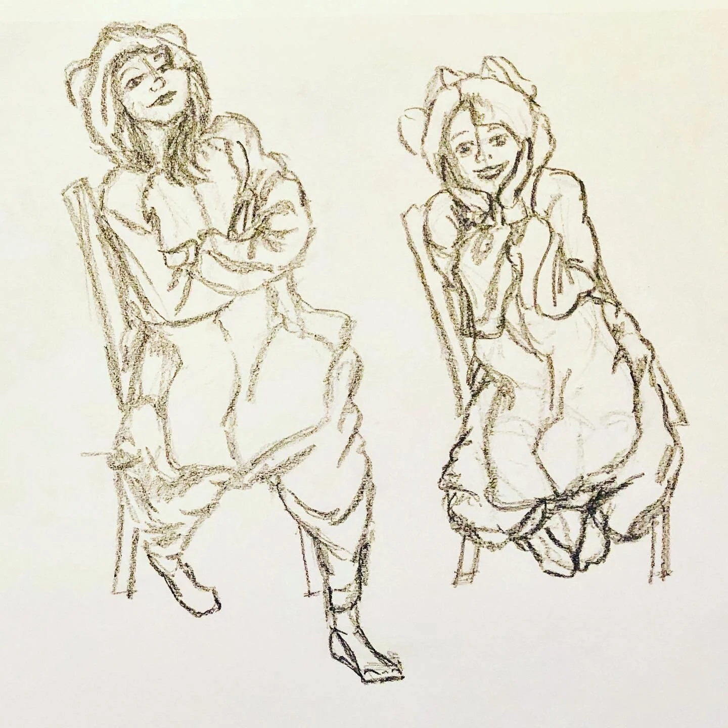 Sketchbook: These are pencil sketches done in time frames of 5-20 minutes