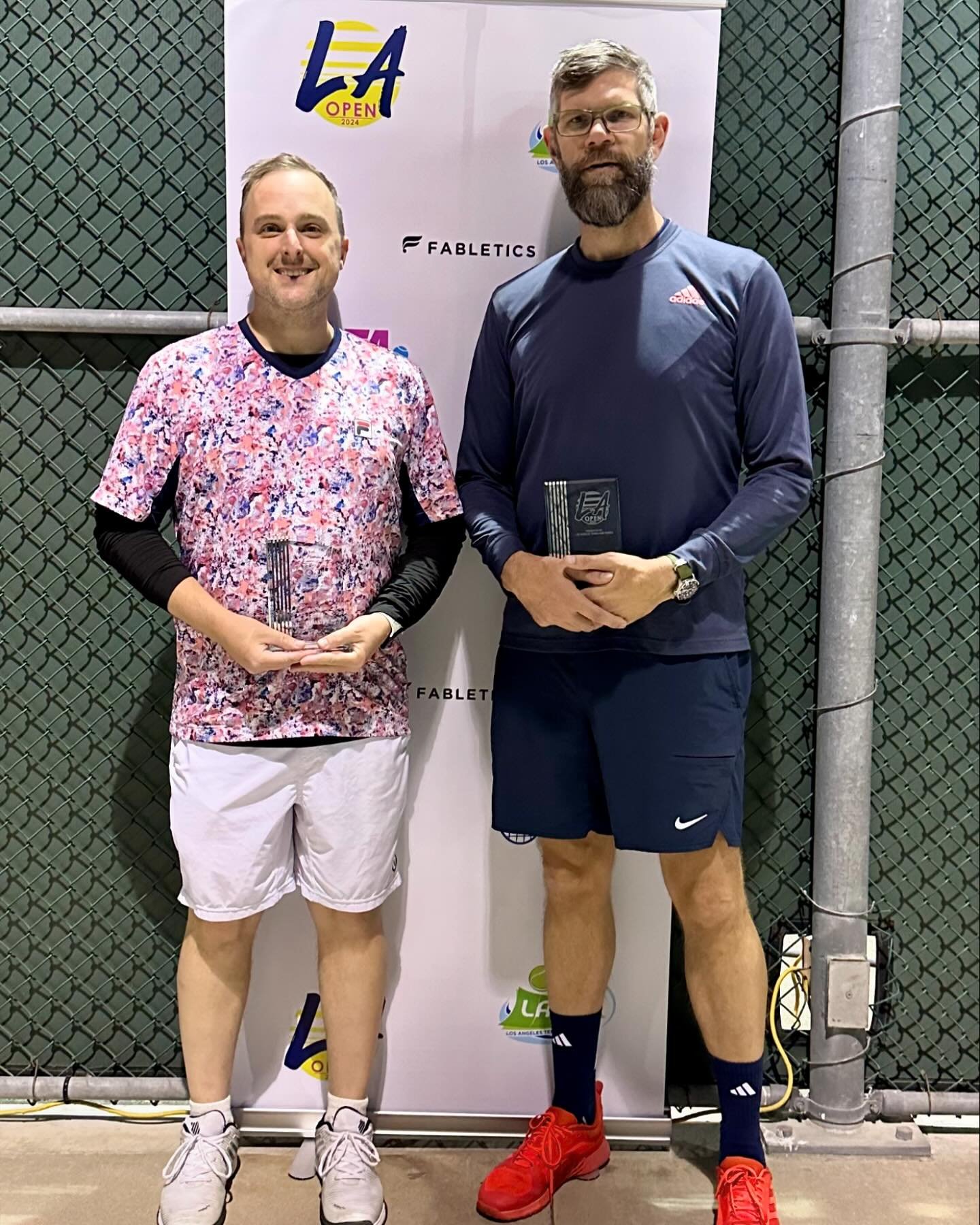 Today, I played in the LA Open, a yearly @gltaworldtour event hosted by @losangelestennisassociation. I made the quarterfinals in C Singles. My doubles partner Kelly &amp; I won the Vegas tournament at C Doubles a few months back, so we had to play B