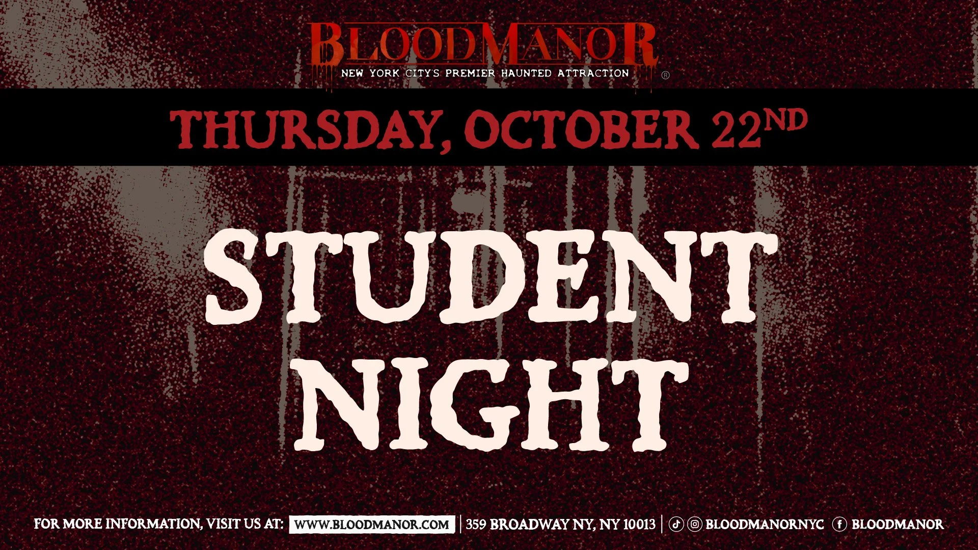 Student Night | Thursday, October 22nd