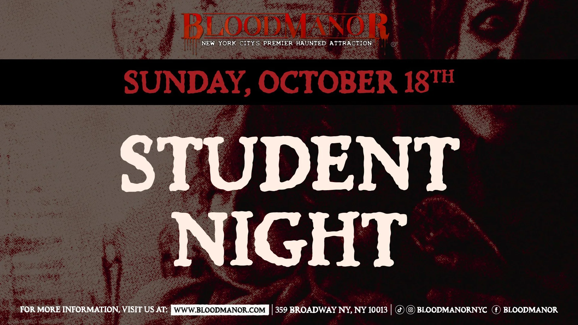 Student Night | Sunday, October 18th