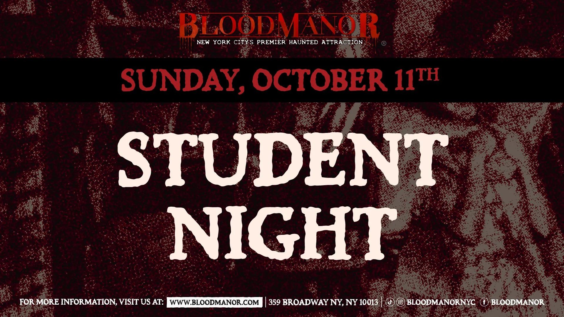 Student Night | Sunday, October 11th
