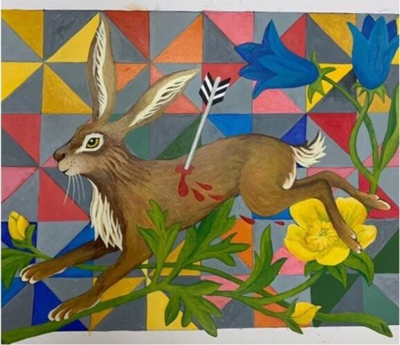 Hare, Buttercup and Bluebell