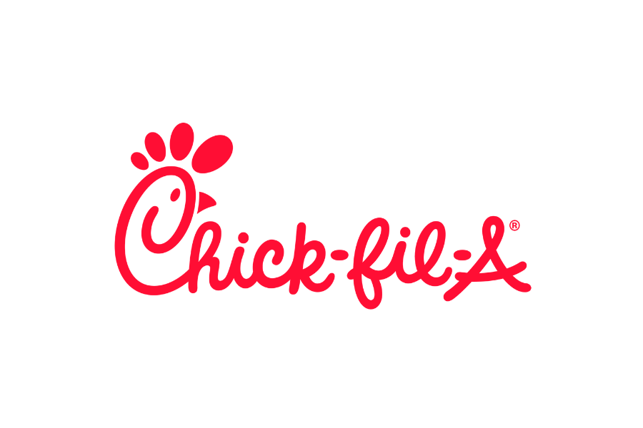Chick-fil-A logo with red cursive text and a stylized chicken head graphic