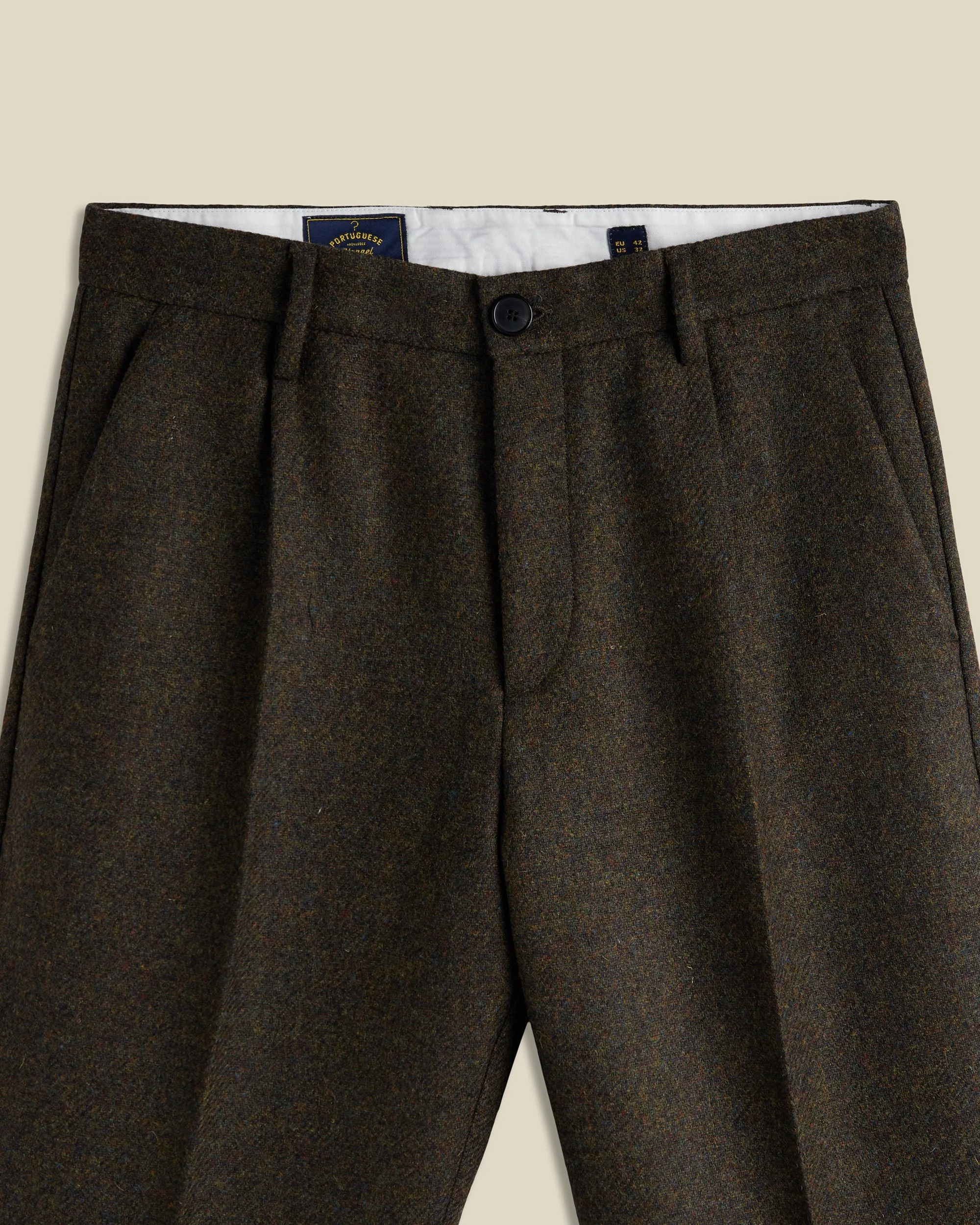 SINGLE PLEAT TROUSERS - FOREST GREEN 0002.jpg