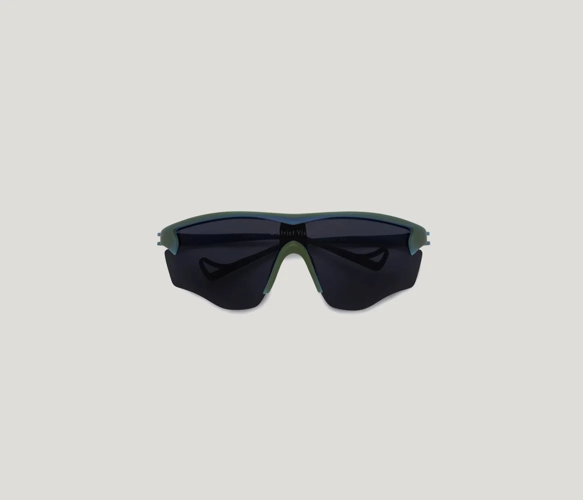 Junya Racer Sunglasses in Iridescent/D+ Blue Ice